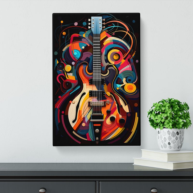 Electric Guitar Orphism No.2 - Wrapped Canvas, 50cm H x 35cm W x 3cm D