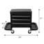 Coffre à outils 3Drawer avec porte-outils, capacité de poids maximale de 350 lb, noir