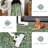 8x10 Ft Green Ultra-Thin Washable Boho Floral Area Rug Non-Slip Soft Floor Carpet for Living Room