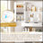 72 Inch Fluted Kitchen Pantry Cabinet with 3 Keyboard Drawers and 6 Adjustable Shelves, Freestanding Storage for Various Rooms-643354714