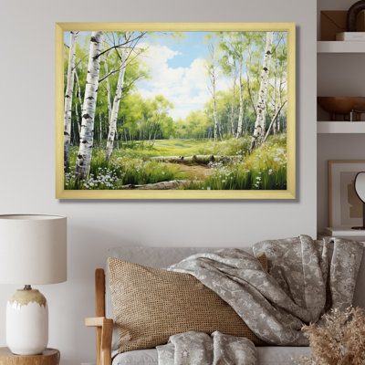 «Birch Woods Spring Awakening IV», reproduction sur toile