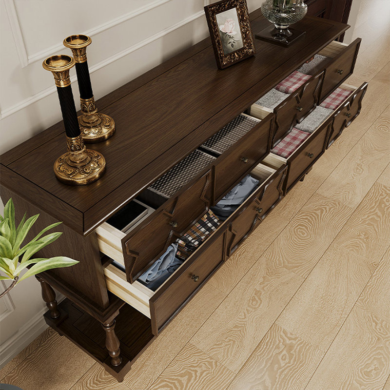 Console en bois massif noyer