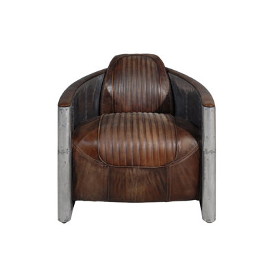Tomcat Leather Barrel Chair