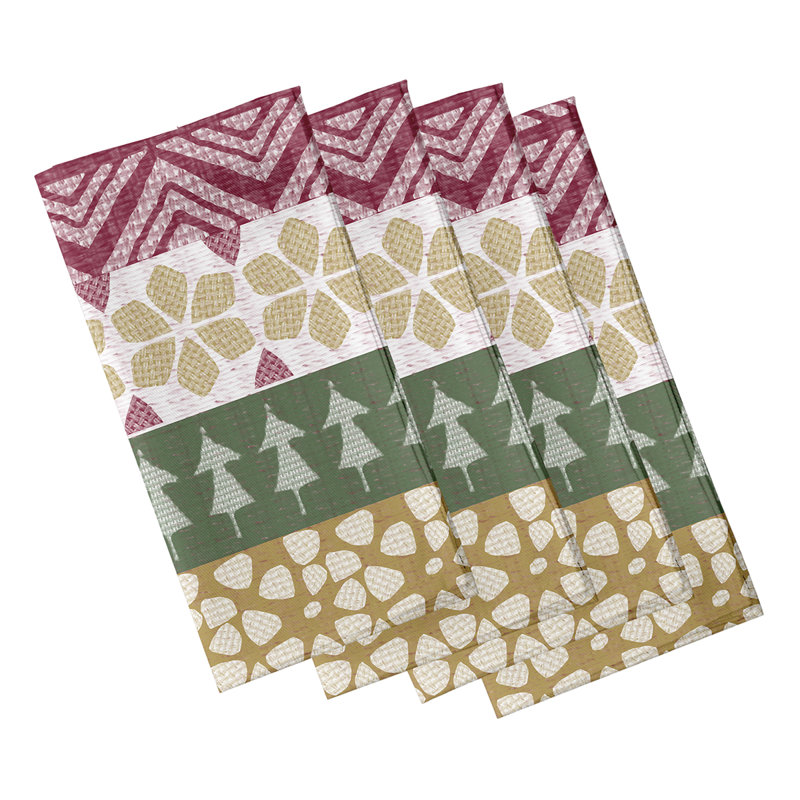 Ensemble de serviettes de bain 4 pièces Fair Isle, Vert
