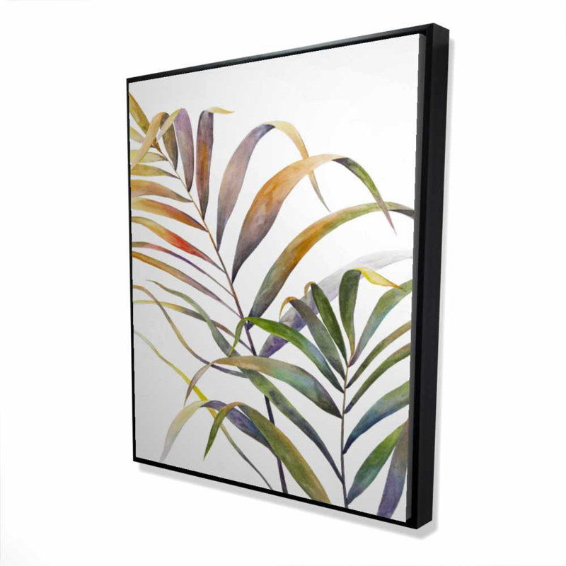 Aquarelle, feuilles de palmier tropicales