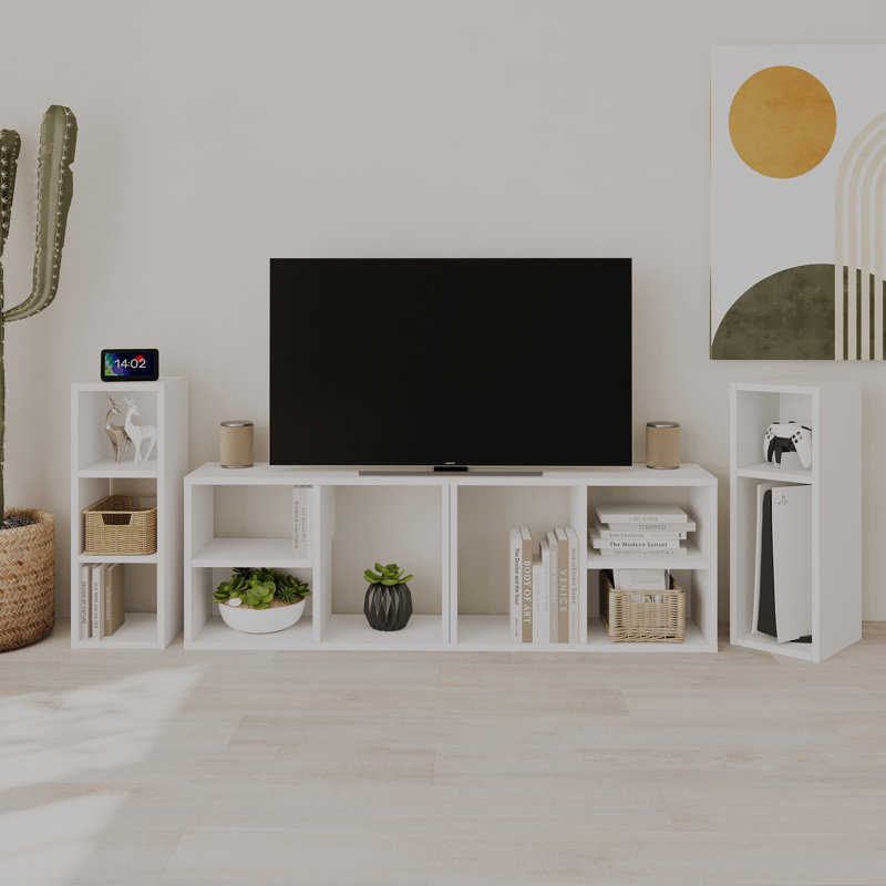 Samay 68cm H x 24cm W Floating Bookcase, White
