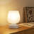 7'' Minimal & Novelty Bedside Table Lamp with Tocuh Control and Glass Shade