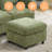25.6” Wide Square Storage Ottoman Module For Modular Sectional Sofa, Chenille-1586467119