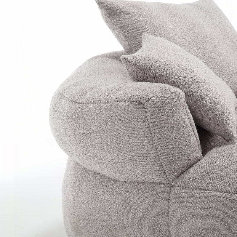 Méridienne rembourrée Roosendaal, Boucle gris