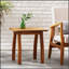 Table d'appoint d'extérieur SELMA avec conception à lattes, durable et résistante aux intempéries-802722469