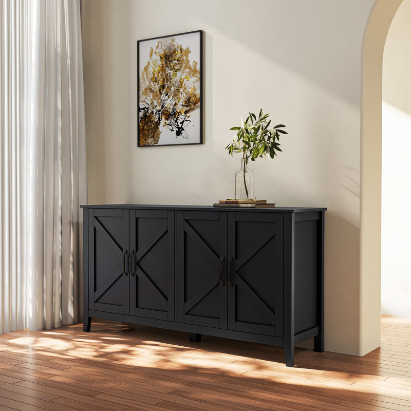 Crédence de rangement une pièce Cherronda, Noir
