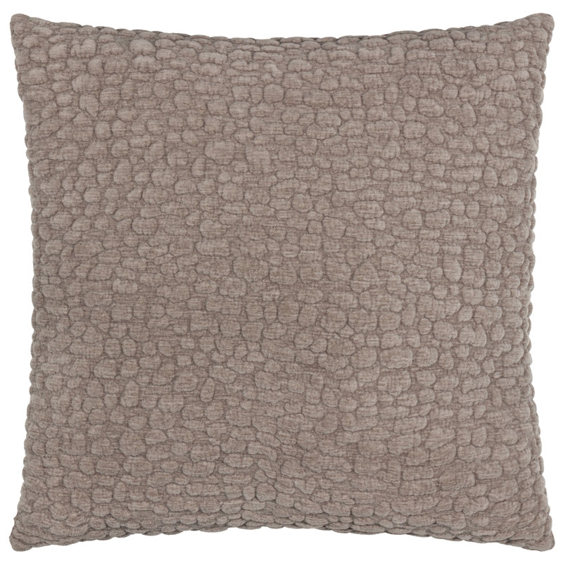 Pebble Chenille Cushion, Feather, Grey