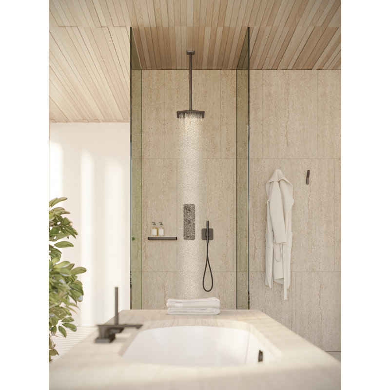 AXOR Citterio C Showerhead 270 Square 1-Jet Ceiling Connection, 2.5 GPM, Gold