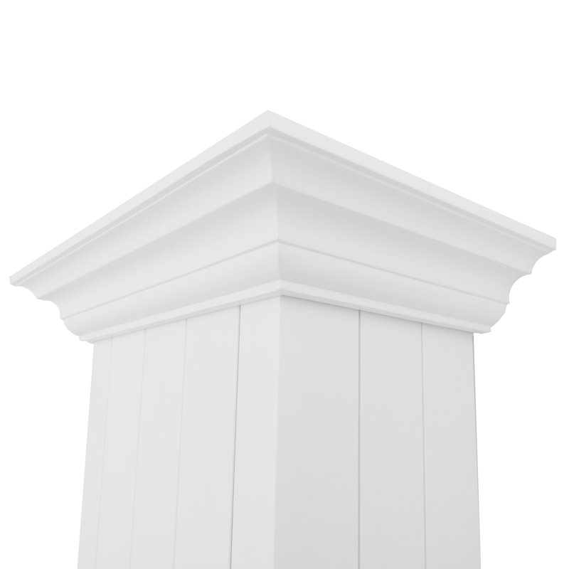 ZLINE 30 in. Wooden Wall Mount Range Hood in Shiplap Bright White Finish, 48"