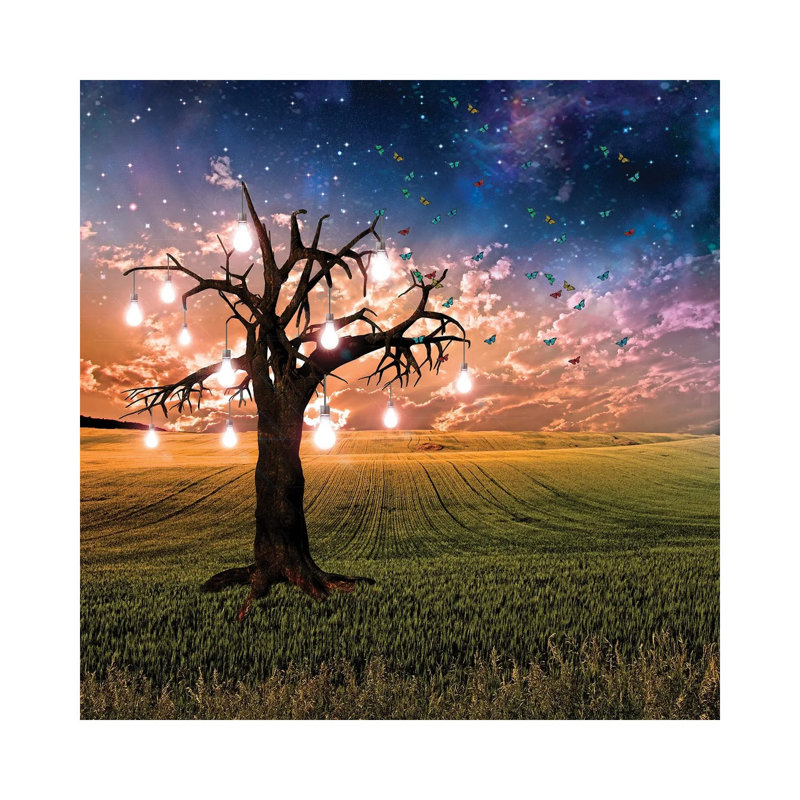 Light Bulbs Growing On A Tree At Sunset by Bruce Rolff - Wrapped Canvas Print, 30.48 cm H x 30.48 cm W