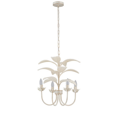 Mini-lustre blanc brossé 4 lumières Aweys