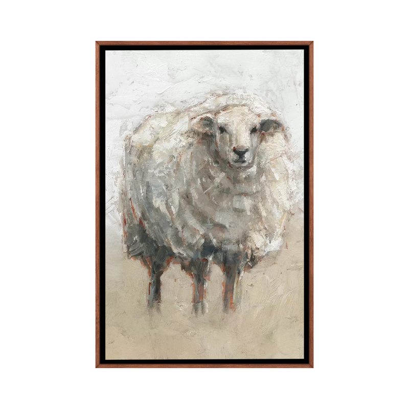 « Fluffy Sheep II » par Ethan Harper, reproduction d’art, Pas de tapis, H 26 po x l 18 po x P 1,5 po