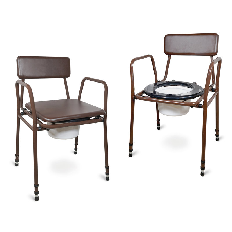 Essex Height Adjustable Commode Chair Brown
