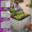 Galvanized Raised Garden Bed With Gloves-2022981674-2022981673
