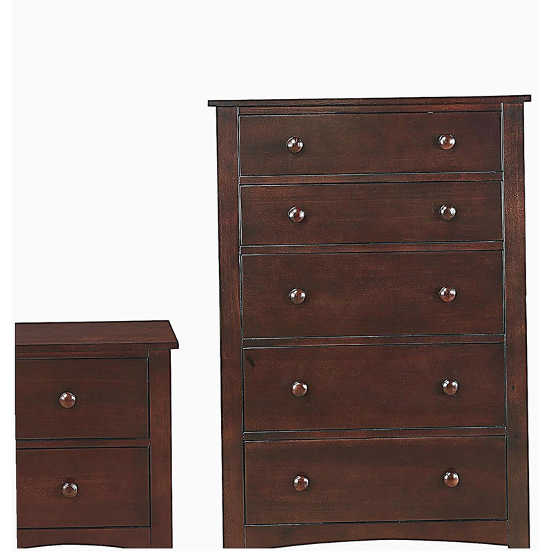 Table de chevet moderne 2 pièces, Mélange de bruns