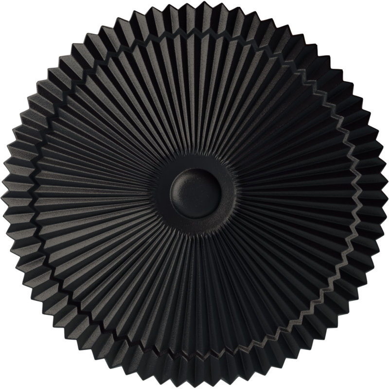 Médaillon de plafond 24 po x P 3 po Shakuras (convient aux auvents de 5 po ou moins), Gris acier