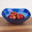 Cobalt Blue Alabaster Glass 10" Squarish Salad Or Serving Bowl-1035408010