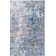 Tapis rond bleu marine / gris à motif abstrait
