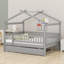 Lit maison avec lit gigogne-1950363307