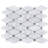 Supreme Tile White Carrara Octagon and Dot Marble Look Mosaic Wall Tile