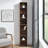 8-Tier Media Tower Rack, CD DVD Slim Storage Cabinet With Adjustable Shelves, Tall Narrow Bookcase Display Bookshelf For Home Office,Multi-Functional Double-Decker Bookcase-905057710