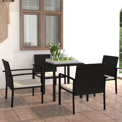 Outdoor Dining Set Poly Rattan