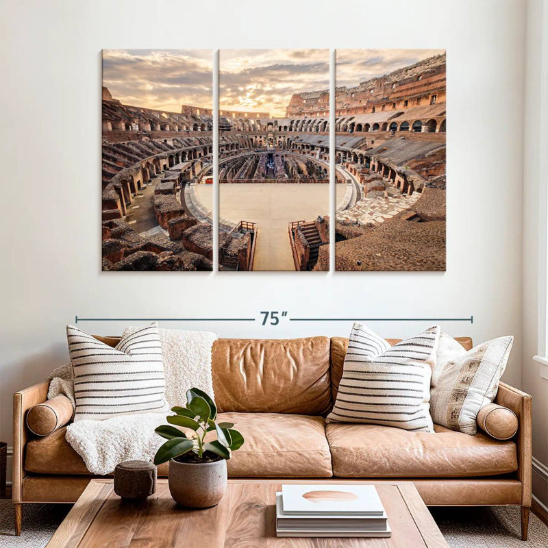 Kavia Colosseum At Sunset, 42" H x 65" W