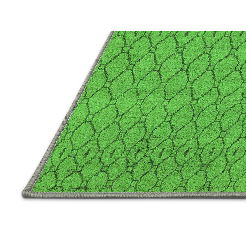 Washable Geometric Indoor Rug, Rectangle 4' x 6'