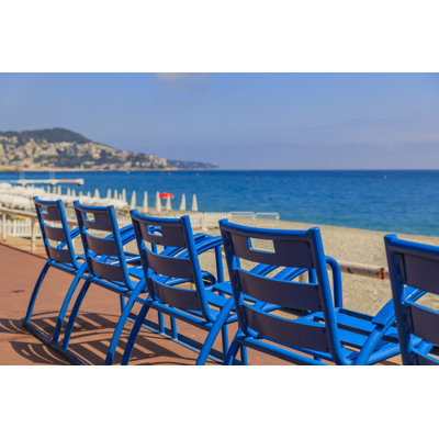 Blue Chairs - Photographie sur toile tendue
