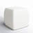 Avah Modern White Bouclé Upholstered Ottoman – Contemporary Sculptural Accent Stool