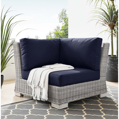 Modway Conway Outdoor Patio Wicker Rattan Corner Chair