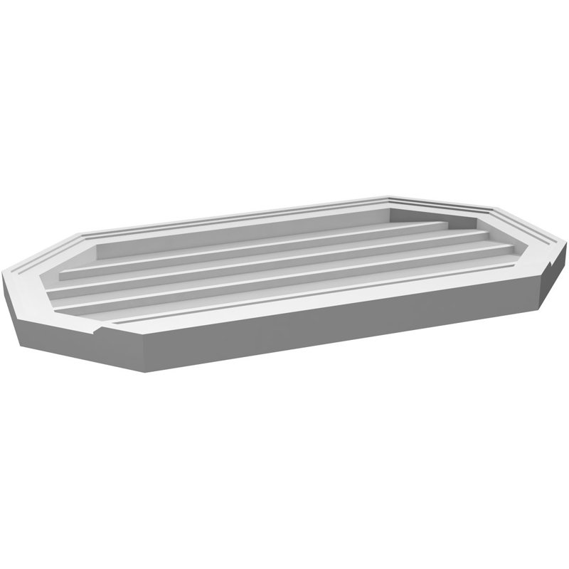 Évent horizontal gondole allongé en surface octogonal Signature, H 18 po x l 32 po x P 2 po