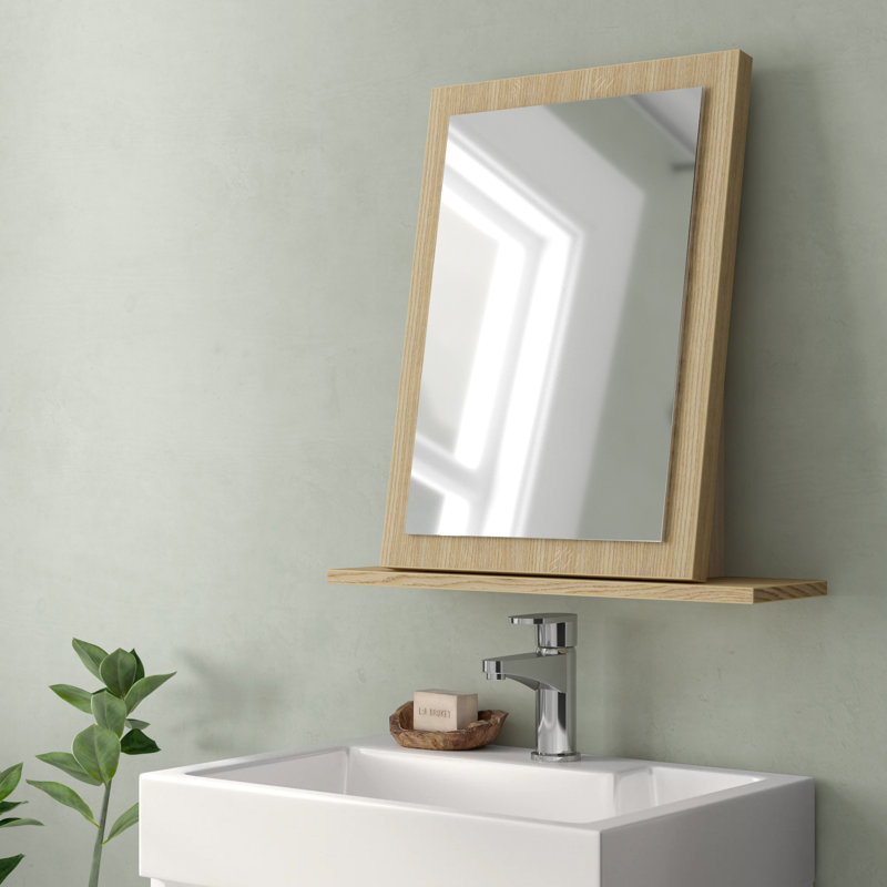 Fully Assembled Grety Dresser Mirror, Oak