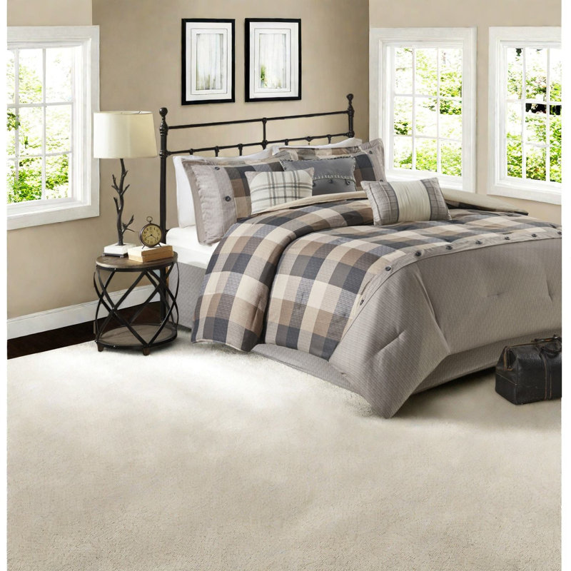 Ensembles de literie confortables 7 pièces très grand, style campagnard en polyester pour la maison