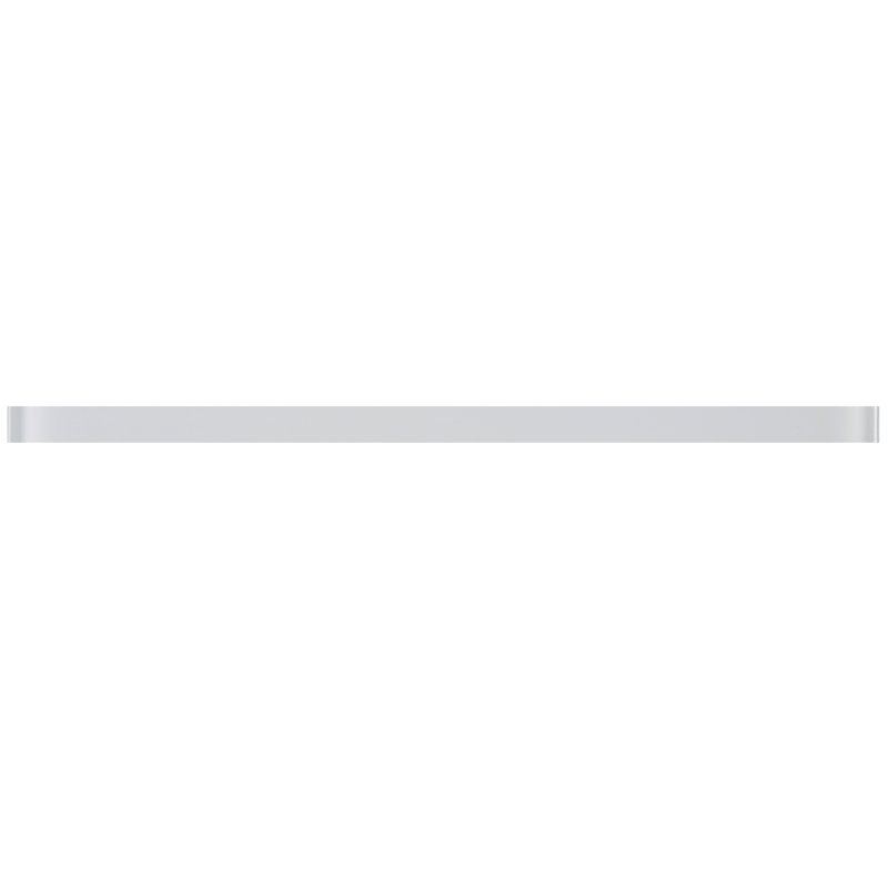 Pencil 12'' x 0.5'' Glass Border Tile, White