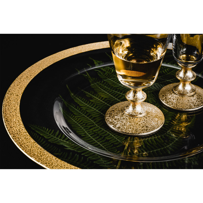Erdmann 210ml White Wine Glass Set, Gold colours