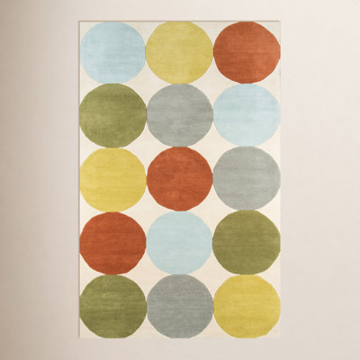 Glory Hand Tufted Wool Green/Gray/Orange Rug