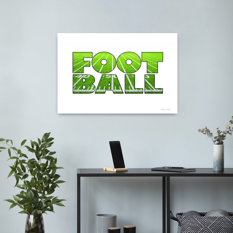 Football Field Contemporary Wall Art Print, 40.64cm H x 60.96cm W