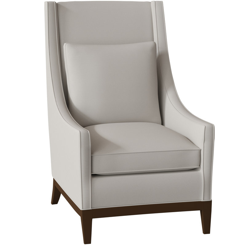 Eastside Wingback Chair, Burnished Brown, Wetherspoon Red/Blue