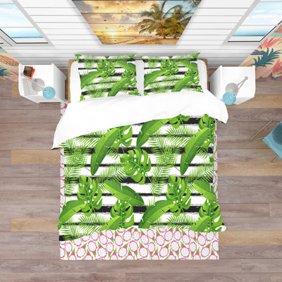 Ensemble de housse de couette tropical