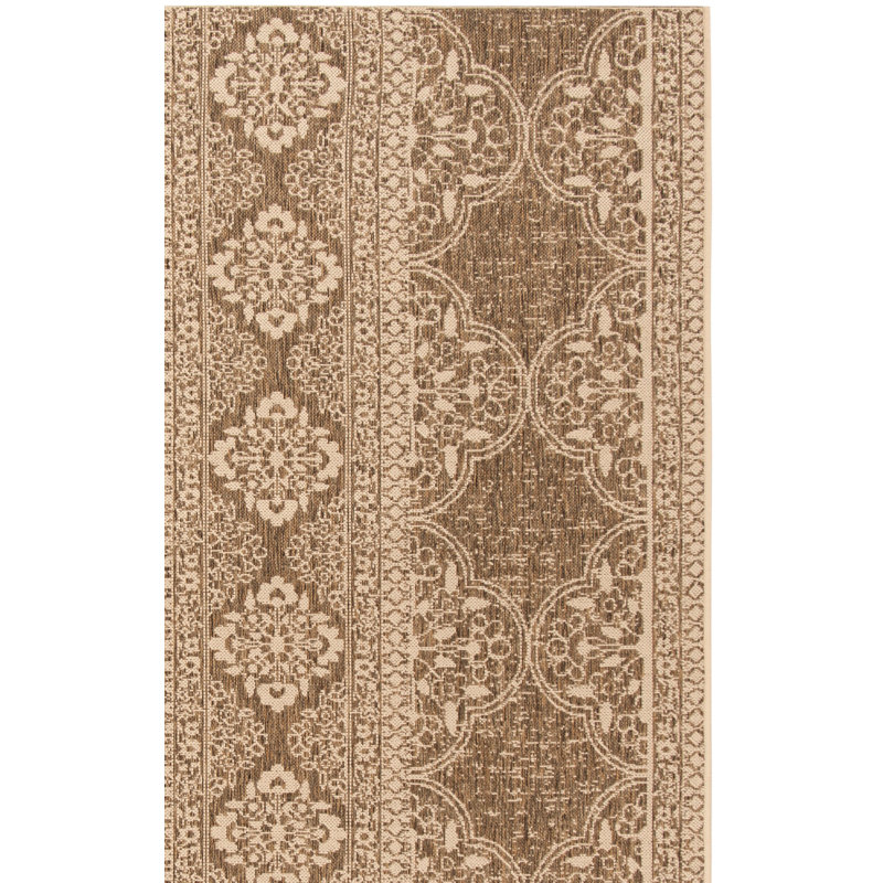 Danya Southwestern Cream/Beige Indoor/Outdoor Area Rug, Square 6'7"