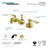 Kingston Brass Wilshire Two-Handle 3-Hole Deck Mount Widespread Bathroom Faucet with Brass Pop-Up Drain-17424550