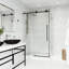 Cabine de douche coulissante sans cadre avec verre transparent de 3/8 po et base Elan classe E 48 po x P 36 po x H 82 po-1423359871-1423359868