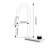 Lsi Drop In Waterfall Black Composite Granite Quartz Kitchen Sink, 33x22x10 Inches, Single Bowl Workstation With Pull-out Faucet