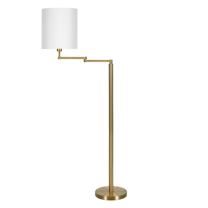 Lakwan 62'' Swing Arm Floor Lamp, Gold